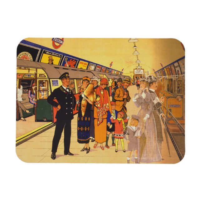 Íman Vintage Advertising Poster Para Londres Undergroun (Horizontal)