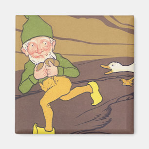 Íman Vintage Aesop Fable Goose que Leve o Ovo do Ouro