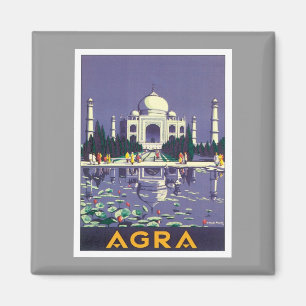 Íman Vintage Agra Taj Mahal Índia