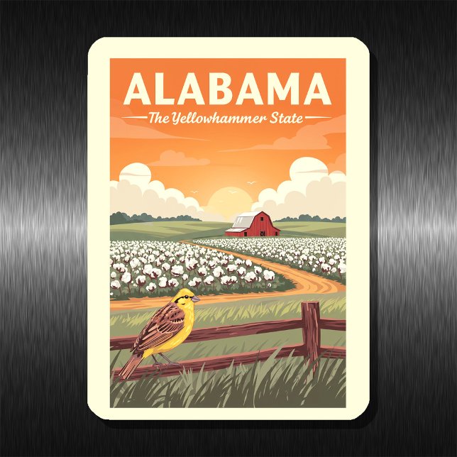 Íman Vintage Alabama (Criador carregado)