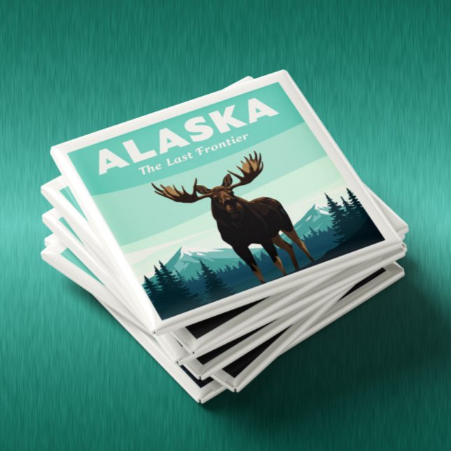 Íman Vintage Alaska (Criador carregado)