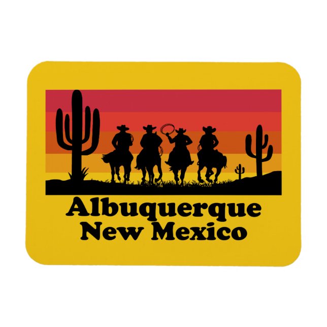 Íman Vintage Albuquerque Novo México (Horizontal)