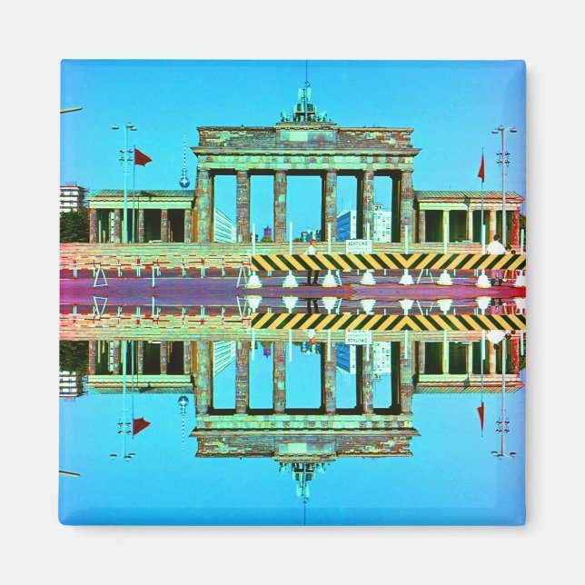 Íman Vintage Alemanha Berlin Brandenburg Gate (Frente)