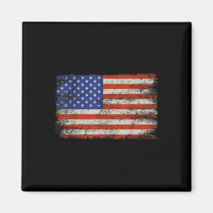Íman Vintage American Flag Memorial Day Veteranos