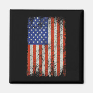 Íman Vintage American Flag Memorial Day Veteranos