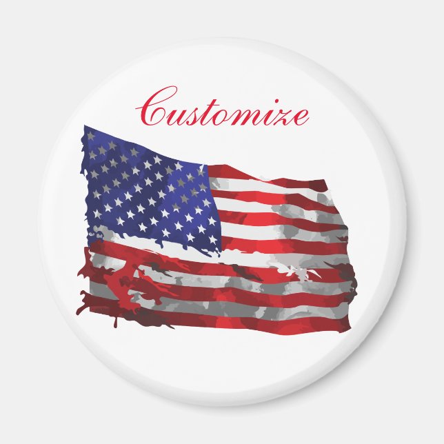 Íman Vintage American Flag Thunder_Cove (Frente)