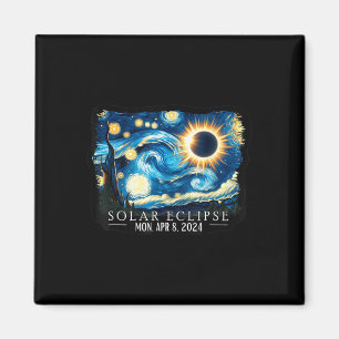 Íman Vintage American Totality Starry Night Eclipse Sol