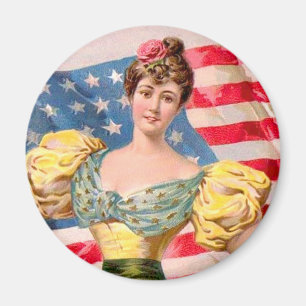 Íman Vintage Americana Independence Woman