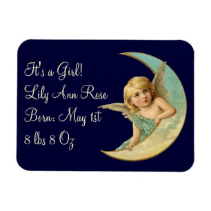 Íman Vintage Angel in Moon
