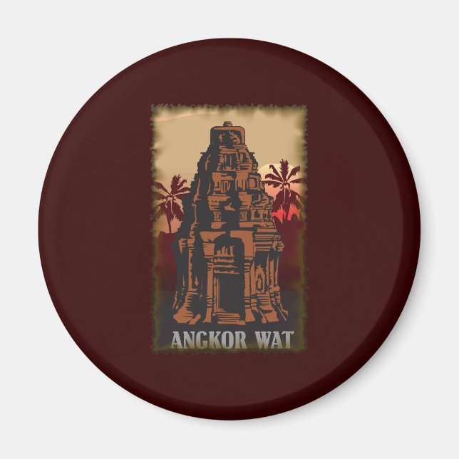 Íman Vintage Angkor Wat (Frente)