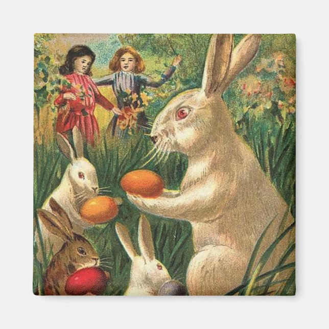 Íman Vintage Animais Lindos Páscoa (Frente)