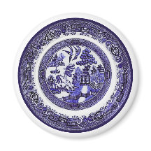 Vintage Antique Blue Willow Pattern cerca de 1790