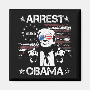 Íman Vintage Arrest Obama 2025 Shirts Para Mulheres Mas