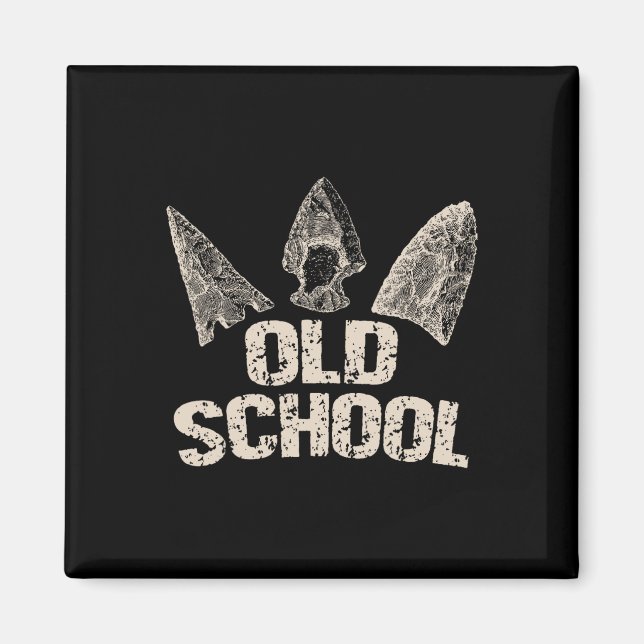 Íman Vintage Arrohead Caçando Arqueiro Escolar Antigo (Frente)