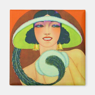 Íman Vintage Art Deco Girl