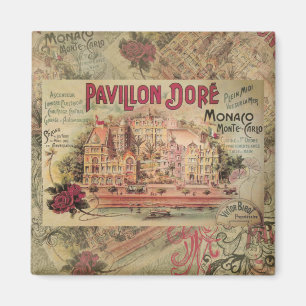 Íman Vintage Art Mônaco França Monte Carlo Viagem