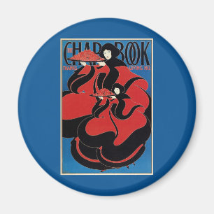 Íman Vintage Art Nouveau Chap Book Ação de Graças