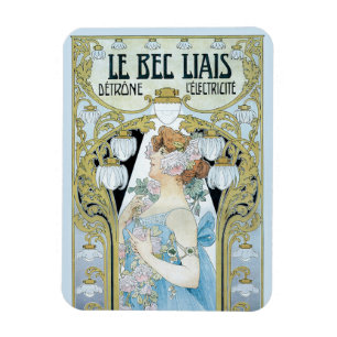 Íman Vintage Art Nouveau Le adiante Liais, Privat Livem