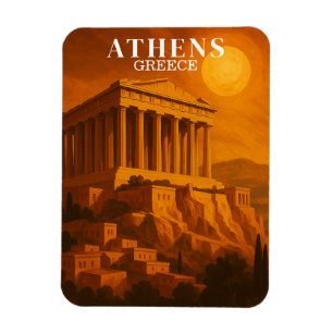 Íman Vintage Athens Grécia Viagem Retro