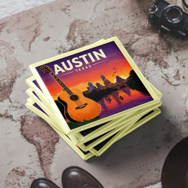 Íman Vintage Austin Texas (Criador carregado)