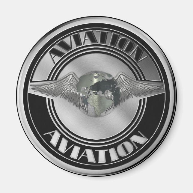 Íman Vintage Aviation Art (Frente)