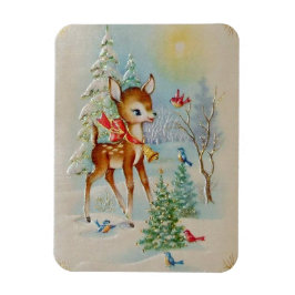 Íman Vintage Baby Christmas Cheer Deer