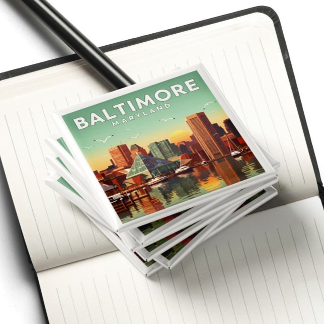 Íman Vintage Baltimore Maryland (Criador carregado)