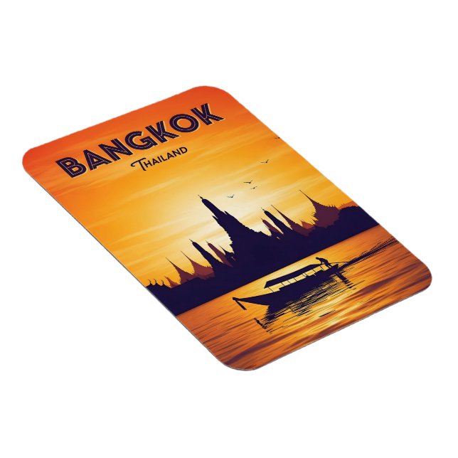 Íman Vintage Bangkok Tailândia viagem (Lado Direito)