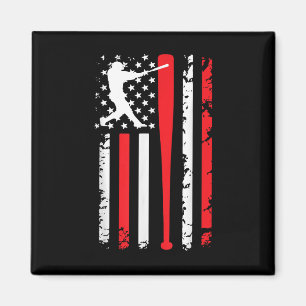 Íman Vintage Baseball Americano Flag Beball Spirs