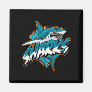 Íman Vintage Basic Animal Funny Shark Retro Cute Meme
