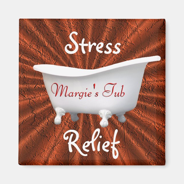 Íman Vintage Bathtub-personalizar (Frente)