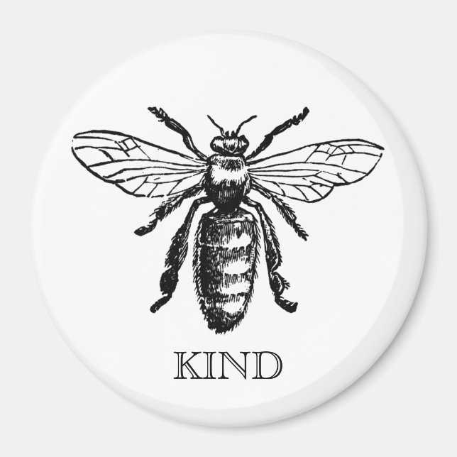 Íman Vintage Bee Be Kind Magnet (Frente)
