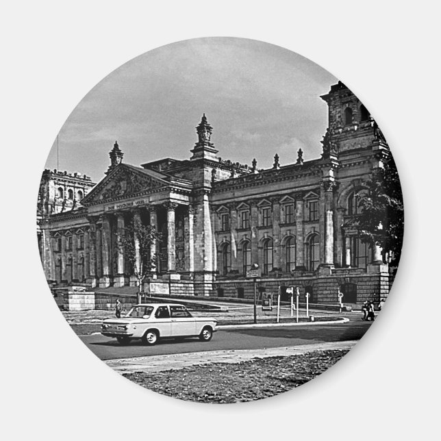 Íman Vintage Berlin Reichstag Parlamento (Frente)