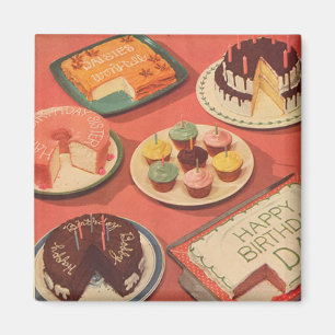 Íman Vintage Birthday Cakes