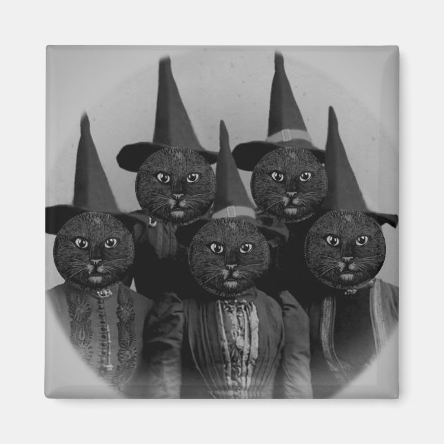 Íman Vintage Black Cat/Witages (Frente)