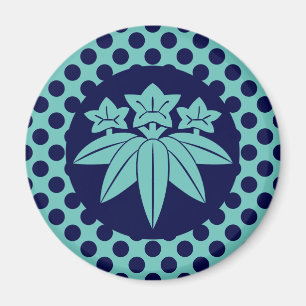 Íman Vintage Blue Kamakura Minamoto Japão Gráfico M