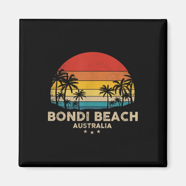 Íman Vintage Bondi Beach - Austrália Beach Souvenir (Frente)