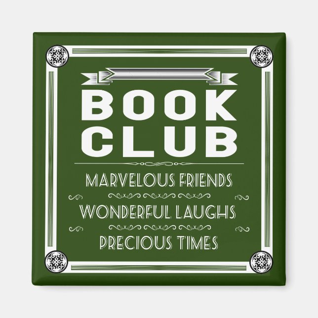 Íman Vintage Book Club Typografia Green (Frente)
