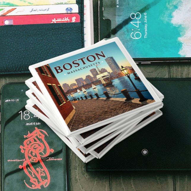 Íman Vintage Boston Massachusetts (Criador carregado)