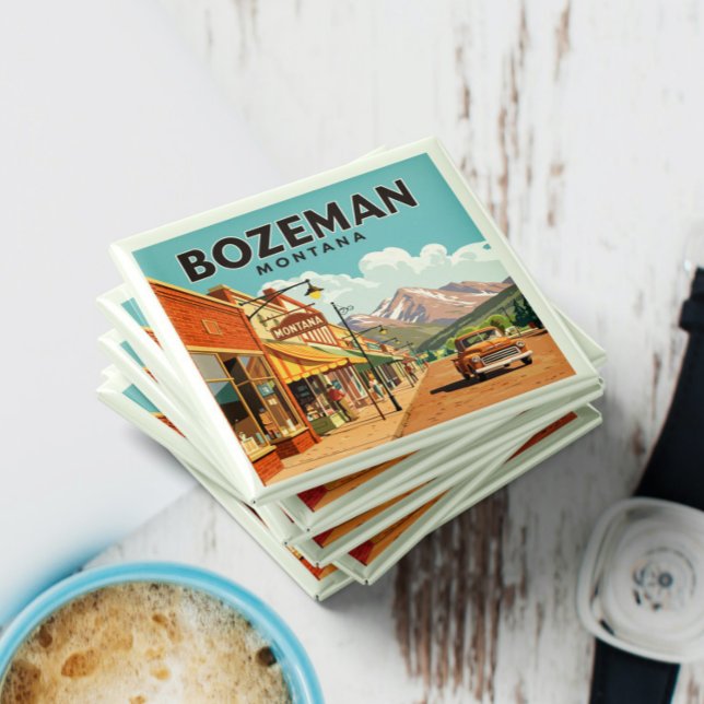 Íman Vintage Bozeman Montana (Criador carregado)