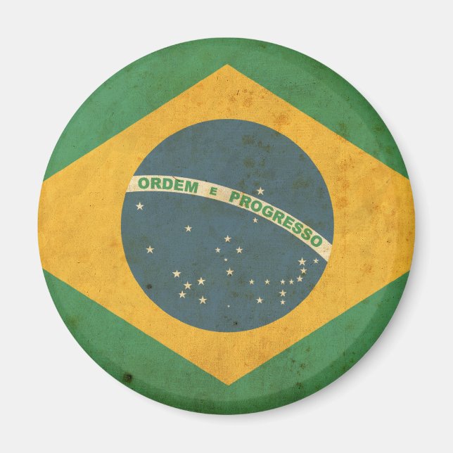 Íman Vintage Brazil Flag (Frente)
