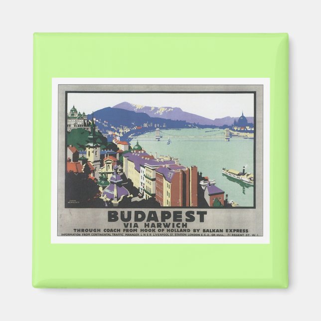 Íman Vintage Budapest Hungria (Frente)