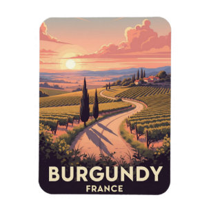 Íman Vintage Burgundy France Viagem