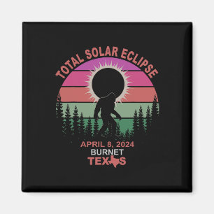 Íman Vintage Burnet Texas Total Solar Eclipse 2024