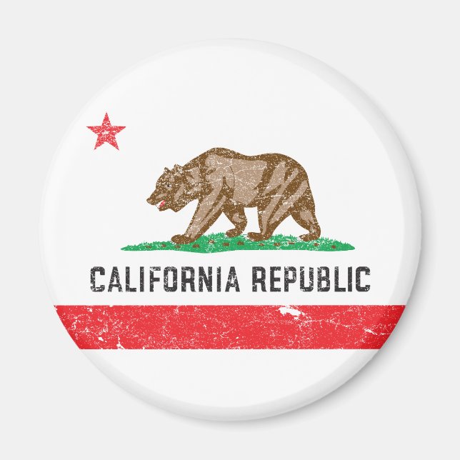 Íman Vintage California Flag (Frente)