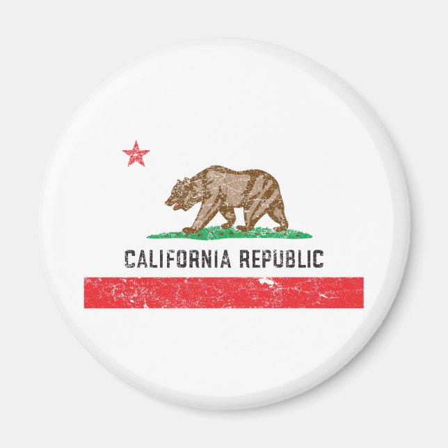 Íman Vintage California Flag (Frente)