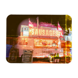 Íman Vintage campervan, comida urbana, salsichas