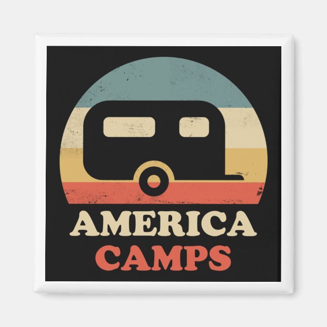 Íman Vintage Camping (Frente)