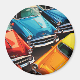 Íman Vintage Cars Pattern