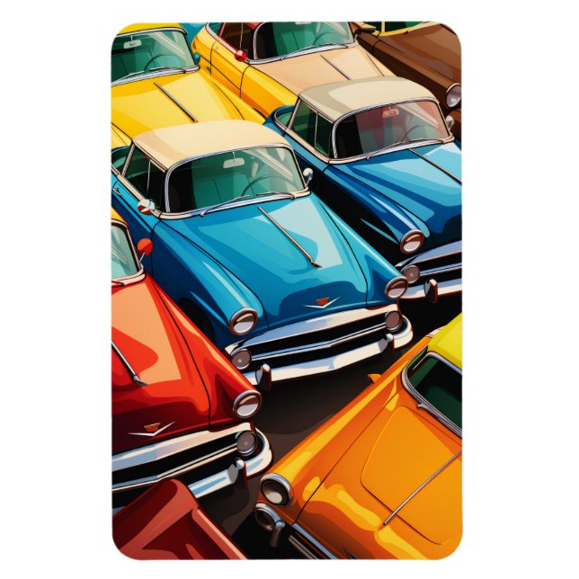Íman Vintage Cars Pattern (Vertical)